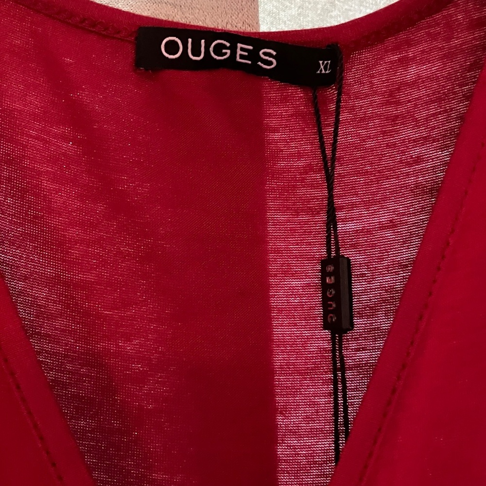 Chic Burgundy Short Sleeve Maxi Dress‎ XL - Picture 2 of 11
